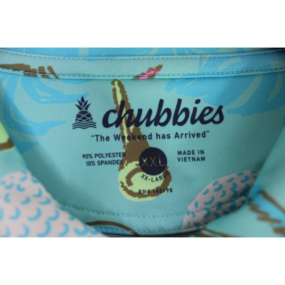 Chubbies Mens 2XL The Bogey Monster AOP Performance Golf Polo Shirt NEW M1067 - Picture 4 of 6